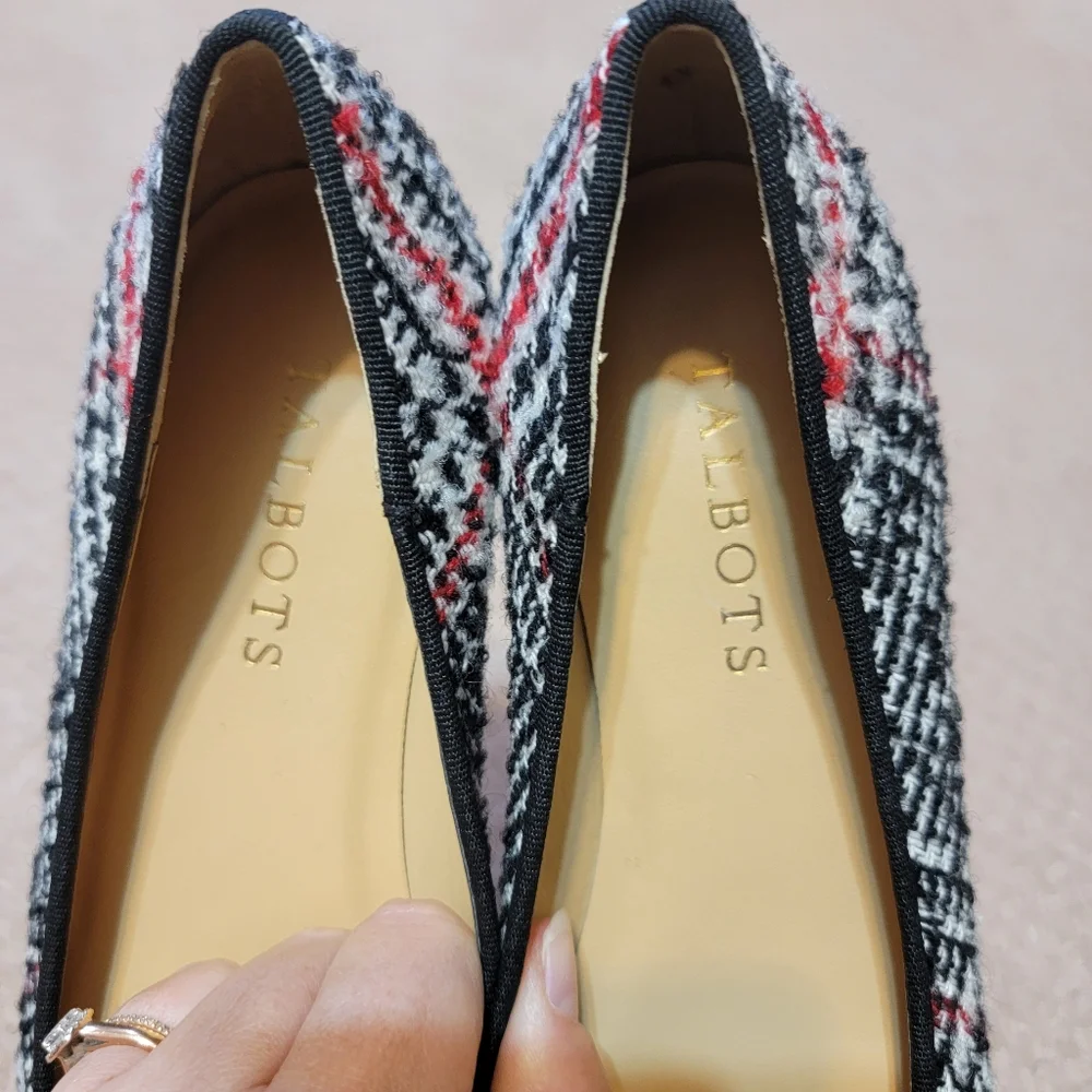 Talbots New Tweed Flats‎ Womens Size 6.5 Point Toe Business Casual Career